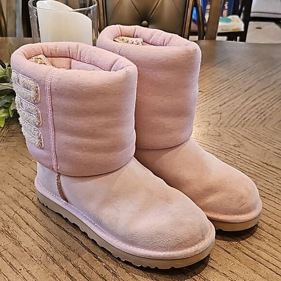 Classic short fur jersey cozy UGG size 7 light pink - Picture 12 of 12